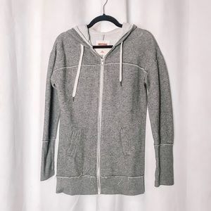 Mossimo extra long grey zip up sweater